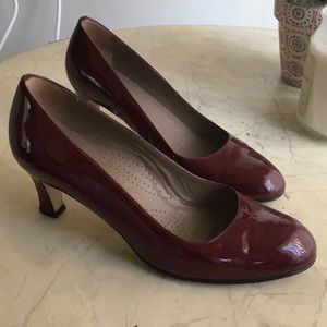 ANYI LU Patent Red Leather Heels